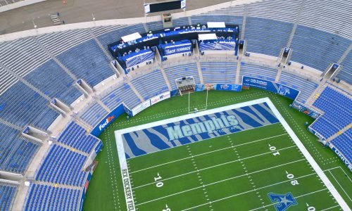 Simmons Bank Liberty Stadium of Memphis - home of the Tigers Football Team - MEMPHIS, TENNESSEE - NOVEMBER 07, 2022